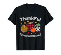 Thanksgiving Day Thankful Grateful Blessed Pumpkin Sweater Value Graphic T-Shirt