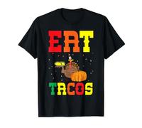 Thanksgiving Day Turkey Eat Tacos Mexican Pilgrim Funny T-Shirt