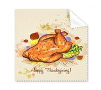 Thanksgiving Day Turkey Pattern Glasses Cloth Cleaning Cloth Gift Phone Screen Cleaner 5pcs