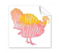 Thanksgiving Day Turkey Watercolor Pattern Glasses Cloth Cleaning Cloth Gift Phone Screen Cleaner 5pcs