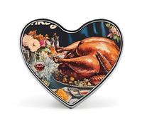 Thanksgiving Day Turkeys Feasts Heart Shaped Enamel Brooch Pin Button Badges Decoration Hat Clothing Bag Accessories Gift Crafts