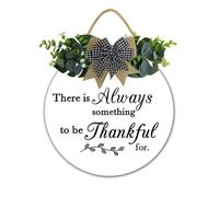 Thanksgiving Decor Sign, There is Always Something to Be Thankful, Thanksgiving Kitchen Wall Art Plaque, Inspirational Family Sayings Quotes Home Life Sign, Fall Holiday Decor 30x30 CM