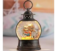 Thanksgiving Decorations Snow Globes, Light Up Snow Globe Lantern with Scarecrow Pumpkin, 6H Timer, USB & Battery Operated Fall Decorations for Autumn Thanksgiving Harvest…