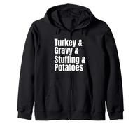 Thanksgiving Dinner Ingredient List Funny Recipe Zip Hoodie