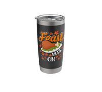 Thanksgiving Dinner Top Feast Mode On Stainless Steel Insulated Tumbler