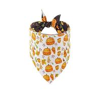 Thanksgiving Dog Bandana, Pet Scarf, Adjustable, Turkey, Maple Leaf, Triangle Bib, Thanksgiving Clothing, Clothing Accessories for and Medium Dogs and Cats (C, One Size)