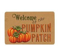 Thanksgiving Door Mat Welcome To The Pumpkin Patch Happy Fall Yall Thanksgiving Autumn Welcome Non-Slip Mats Funny Doormat Bathroom Kitchen Front Porch Rugs Entrance 16 * 24in/40 * 60cm