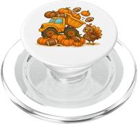 Thanksgiving Dump Truck with Pumpkins and Turkey For Boy PopSockets PopGrip for MagSafe