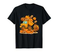Thanksgiving Dump Truck with Pumpkins and Turkey for Boy T-Shirt