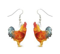 Thanksgiving Earrings Acrylic Black Turkey Fall Pumpkin Chicken Hen Dangle Earrings Cute Funny Autumn For Women Fashion Charms Party Jewelry Gift (Style 5)