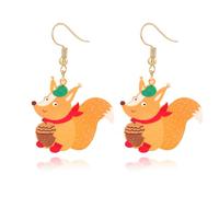 Thanksgiving Earrings Colorful Pinecone Sunflower Maple Leaf Dangle Earrings Cute Squirrel Hedgehog Turkey Earrings for Women Fall Thanksgiving Accessory, M, Zinc, unkown