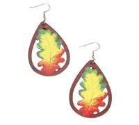 Thanksgiving Earrings for Women Pumpkin Maple Leaf Colored Mushrooms Cone Drop Dangle Earrings Set Autumn Thanksgiving Jewelry Gifts, Adjustable, Metal, No Gemstone