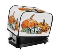 Thanksgiving Fall Pumpkin Harvest Toaster Cover 2 Slice Dust Cover for Bread Machine,Small Kitchen Appliance