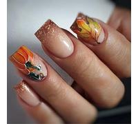 Thanksgiving Fall Short Square Fraudulent Hoofs with Plane Needle Vegetable Scintillate Plan Permanent ABS Substance ABS Persist Hoofs for Parties