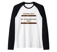 Thanksgiving Feast Belt Grandmas Cooking Family Dinner Fun Raglan Baseball Tee