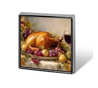 Thanksgiving Feast Square Enamel Brooch Pin Button Badges Decoration Hat Clothing Bag Accessories Gift Crafts