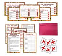 Thanksgiving Feud Game, Thanksgiving Friendly Feud Game For Family Gathering, Indoor And Outdoor Trivious Card, Thanksgiving Night Party Supply, 004