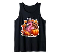Thanksgiving Flamingo Fall Autumn Cottagecore Pumpkin Cute Tank Top