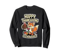 Thanksgiving Fox Clever Feast festive fall Sweatshirt