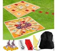 Thanksgiving Games for Family Adults, 2-in-1 Bean Bag Toss & Giant Tic Tac Toe Outdoor Lawn Game,Thanksgiving Gifts and Decorations 4ft Fall Party Supplies for Holiday Gatherings,Camping, Backyard