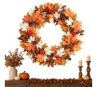 Thanksgiving Garland Decorative Artificial Maple Leaves Harvest Wreath