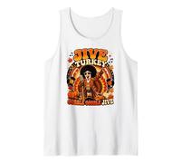 Thanksgiving Gobble Jive Turkey 70s Soul Singer Retro Tank Top