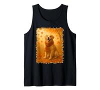 Thanksgiving Golden Retriever Autumn Leaves Fall Dog Lover Tank Top
