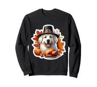 Thanksgiving Great Pyrenees Dog Owner Lover Funny Turkey Mom Sweatshirt