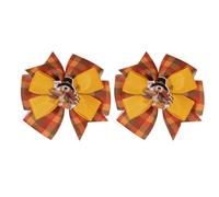 Thanksgiving hair clip turkey themed bullet for kids, not slip borders for holiday incidents and school work, turkey hair clip for kids
