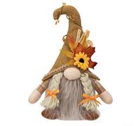 Thanksgiving Handmade Plush Gnome Ornaments for Mr and Mrs Scandinavian Style Plush Doll Set for Indoor and Outdoor Display (Womens)
