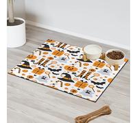 Thanksgiving Happy Holidays Theme Pet Feeding Mat for Cat Dog Water Bowl Food Mats Pet Feeding Mats Absorbent Nti-Slip Contain Spills Protects Floors Placemat 43.1 x 76.2 cm