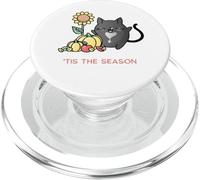 Thanksgiving Harvest Time Fall Autumn Sunflower Pumkin Cat PopSockets PopGrip for MagSafe