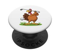 Thanksgiving Humor Turkey Golf PopSockets Adhesive PopGrip
