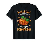 Thanksgiving Just A Girl Who Loves Pumpkins Value Graphic T-Shirt