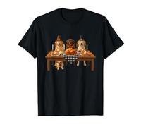 Thanksgiving Labrador Dogs Dinner Feast Fall Men Women Value Graphic T-Shirt, Men, Black, XL