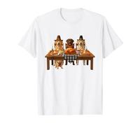 Thanksgiving Labrador Dogs Dinner Feast Fall Men Women Value Graphic T-Shirt, Men, White, M