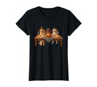 Thanksgiving Labrador Dogs Dinner Feast Fall Men Women Value Graphic T-Shirt, Women, Black, XL