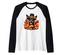 Thanksgiving Lancashire Heeler Dog Owner Mom Dad Funny Fall Raglan Baseball Tee