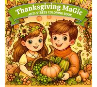 Thanksgiving MaGic: Anti -Stress Coloring Book