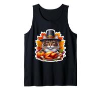 Thanksgiving Maine Coon Cat Owner Lover Fall Autumn Pumpkin Tank Top