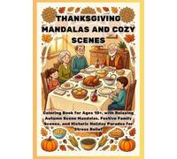 Thanksgiving Mandalas and Cozy Scenes: Coloring Book for Ages 10+, with Relaxing Autumn Scene Mandalas, Festive Family Scenes, and Historic Holiday Parades for Stress Relief