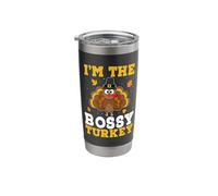 Thanksgiving Matching I'm The Bossy Turkey Stainless Steel Insulated Tumbler