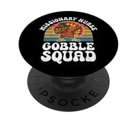 Thanksgiving Missionary Nurse Gobble Squad Turkey PopSockets Adhesive PopGrip