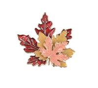 Thanksgiving multi-layer maple leaf style brooch