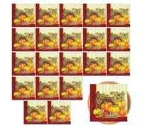 Thanksgiving Napkins 20 Piece Pumpkin Sunflower Absorbent