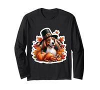 Thanksgiving Nederlandse Kooikerhondje Dog Owner Mom Dad Pup Long Sleeve T-Shirt
