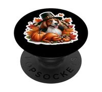 Thanksgiving Nederlandse Kooikerhondje Dog Owner Mom Dad Pup PopSockets Adhesive PopGrip