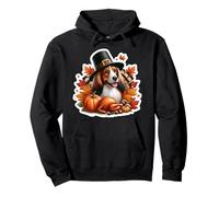 Thanksgiving Nederlandse Kooikerhondje Dog Owner Mom Dad Pup Pullover Hoodie