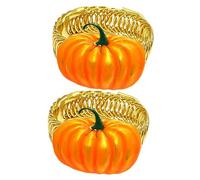 Thanksgiving Orange Pumpkin Curtain Tie Backs Metal Spring Holdbacks 2Pcs