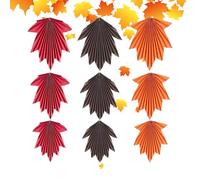 Thanksgiving Party Decorations | Maple Leaves Paper Fans Ornaments | Hangable Autumn Ceiling Wall Decoration for Thanksgiving Birthday Baby Shower Wedding Party